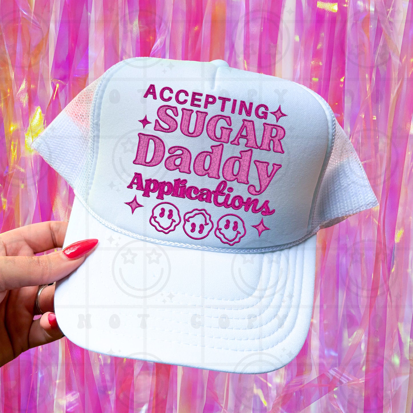 7pc Faux Embroidery Pink Party Bundle | Digital Download Bundle