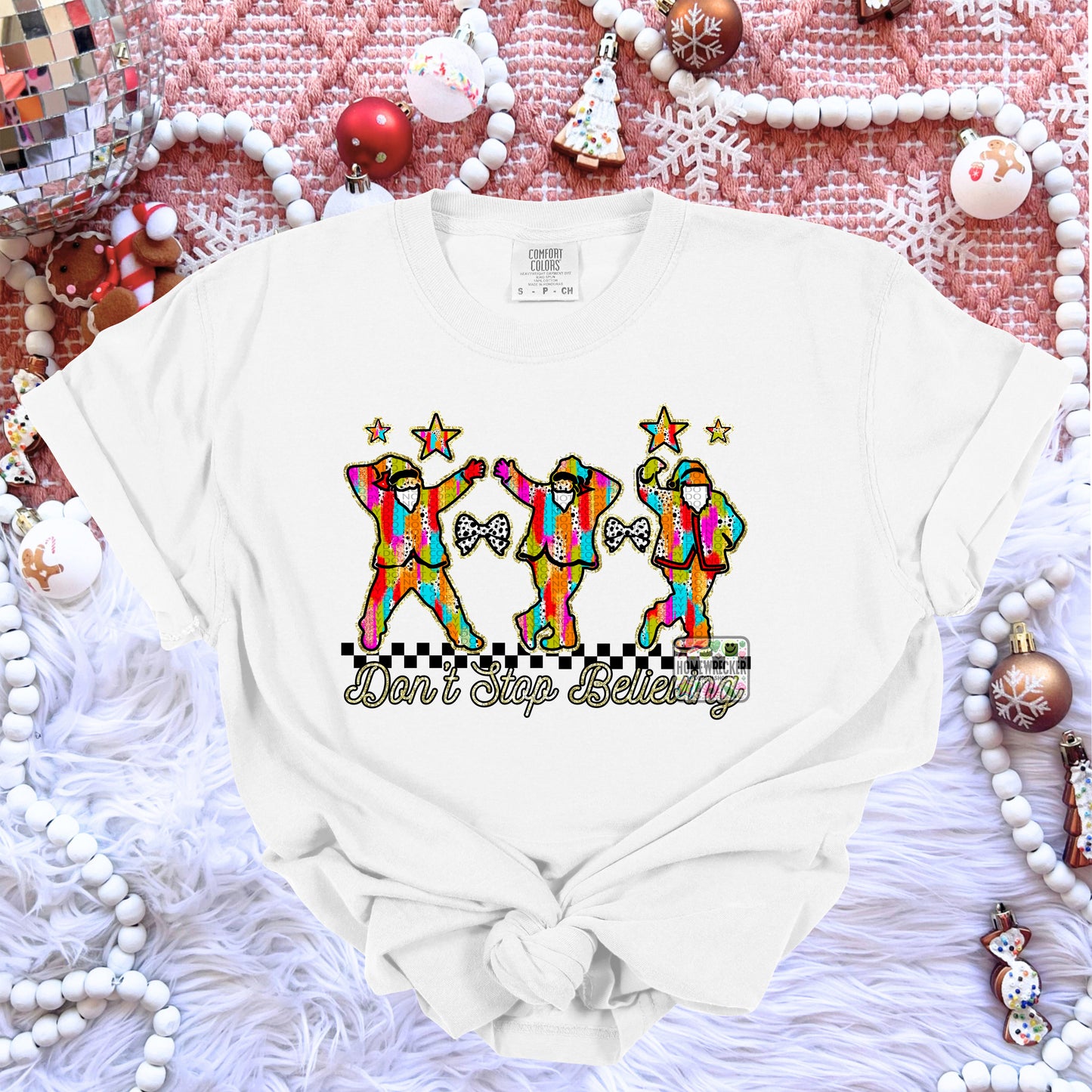 Don’t Stop Believing Brushstroke Santas