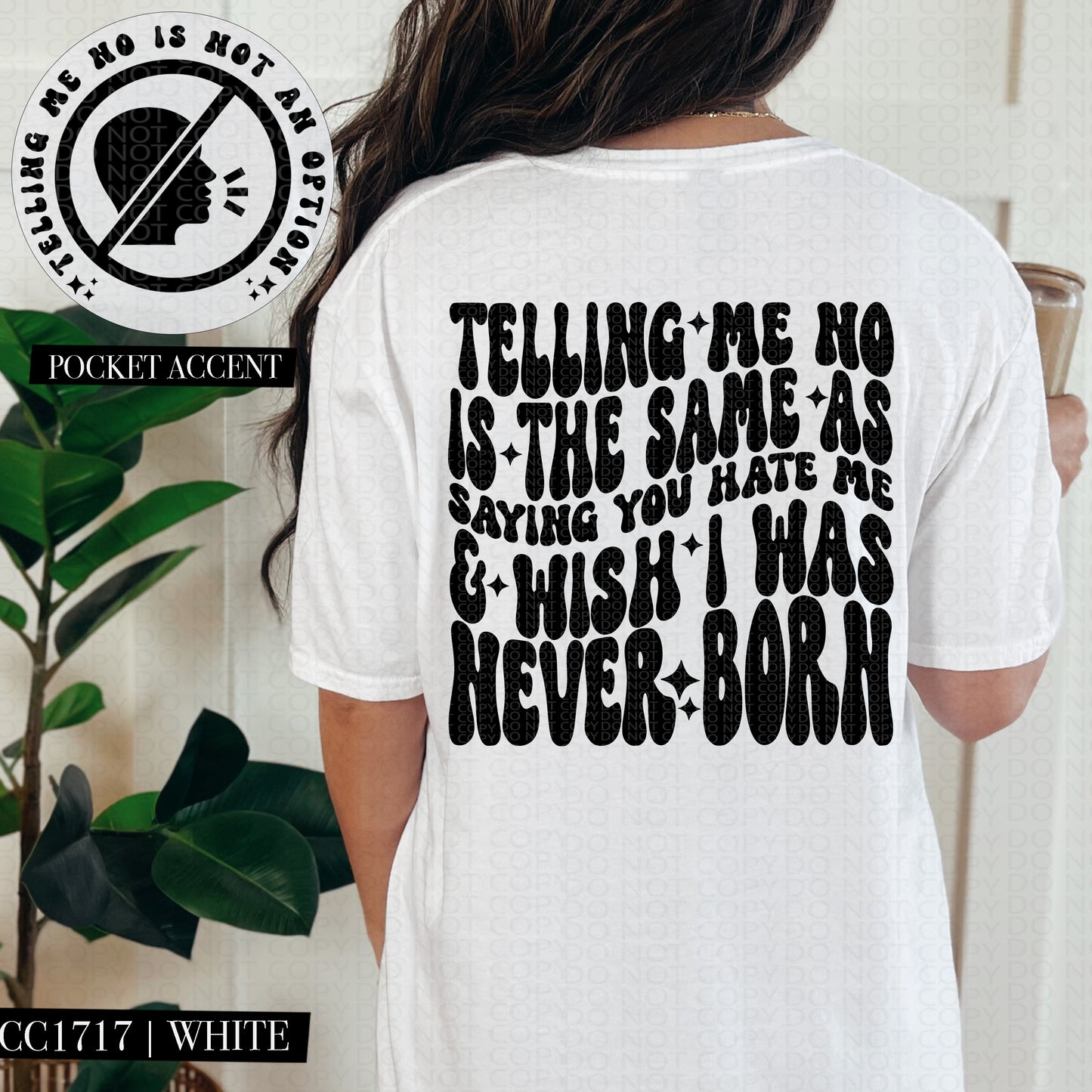 Telling me No | Wavy Snarky PNG