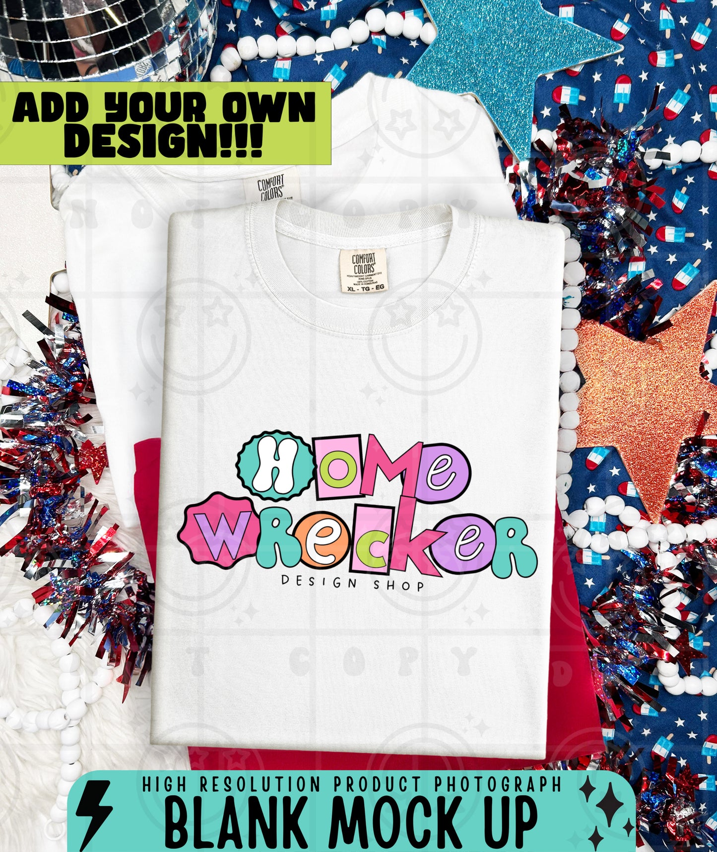 CC1717 July 4th STACKED TSHIRT MOCKS | BUNDLE OR SINGLES