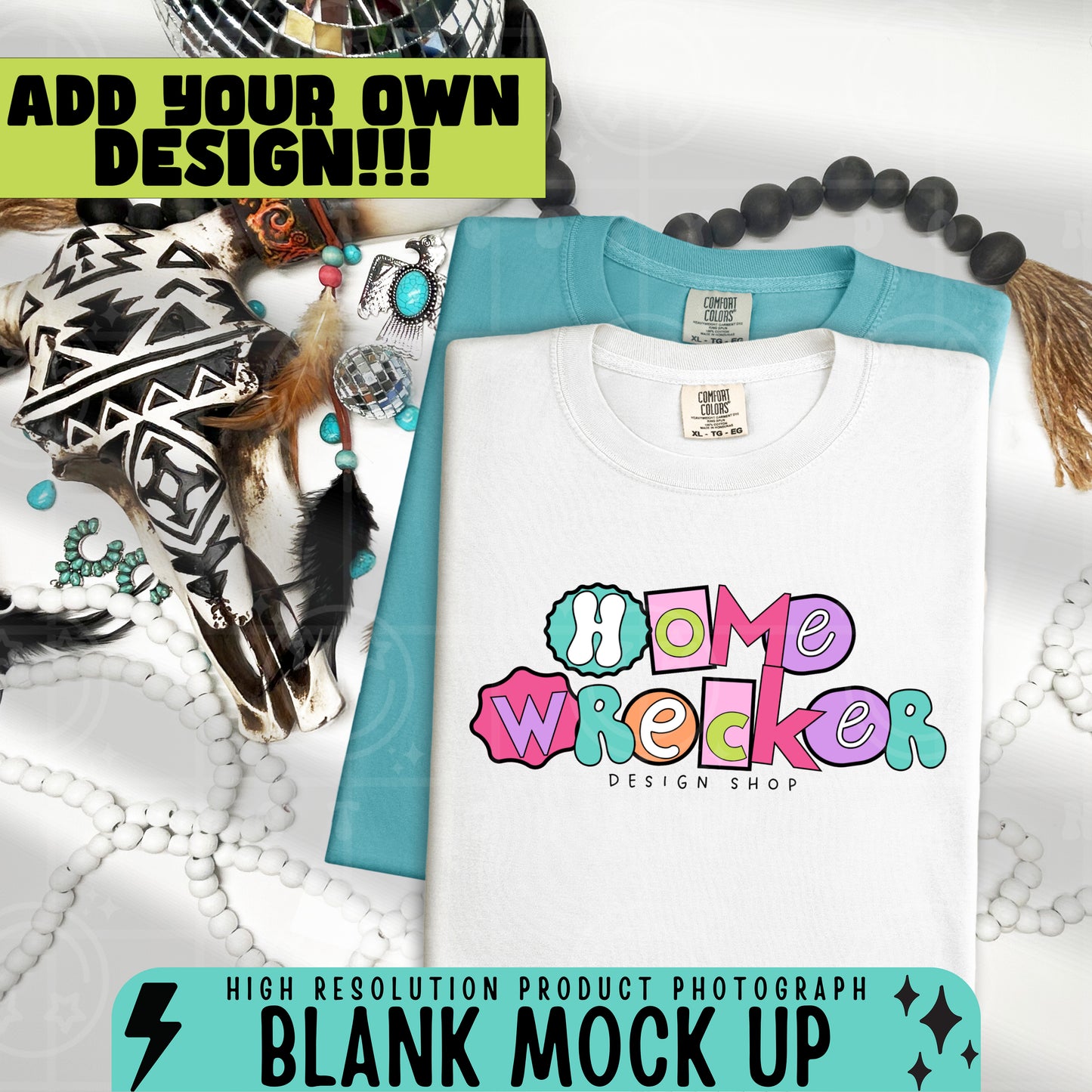 CC1717 WESTERN STACKED TSHIRT MOCKS | BUNDLE OR SINGLES