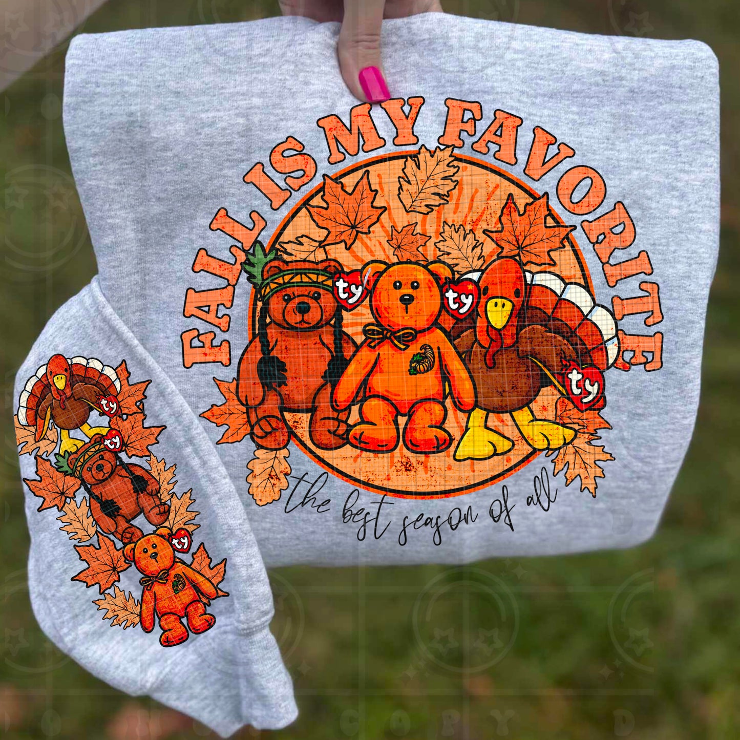 Fall is my Favorite Beanie PNG Digital Design with matching sleeve Digital Download