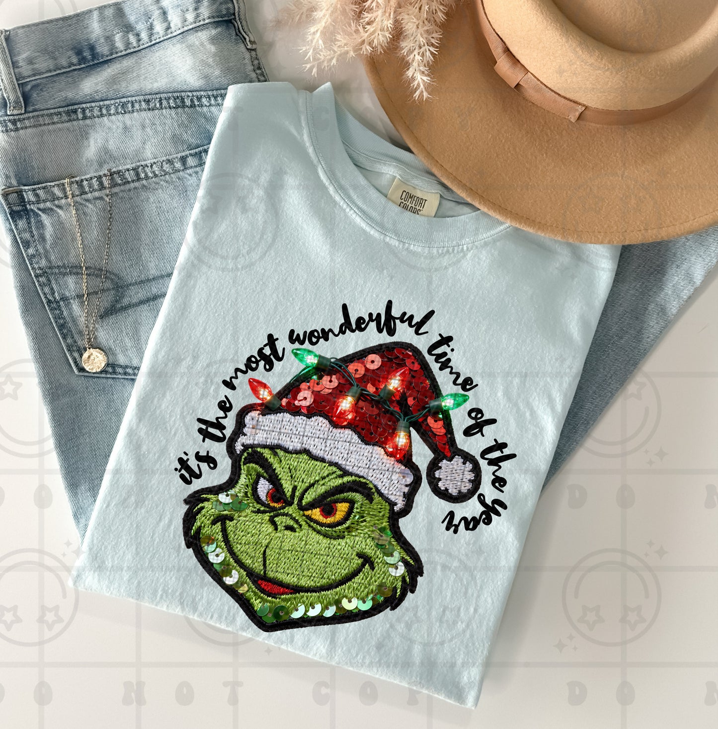 Its the most wonderful time of the year faux light faux sequin PNG