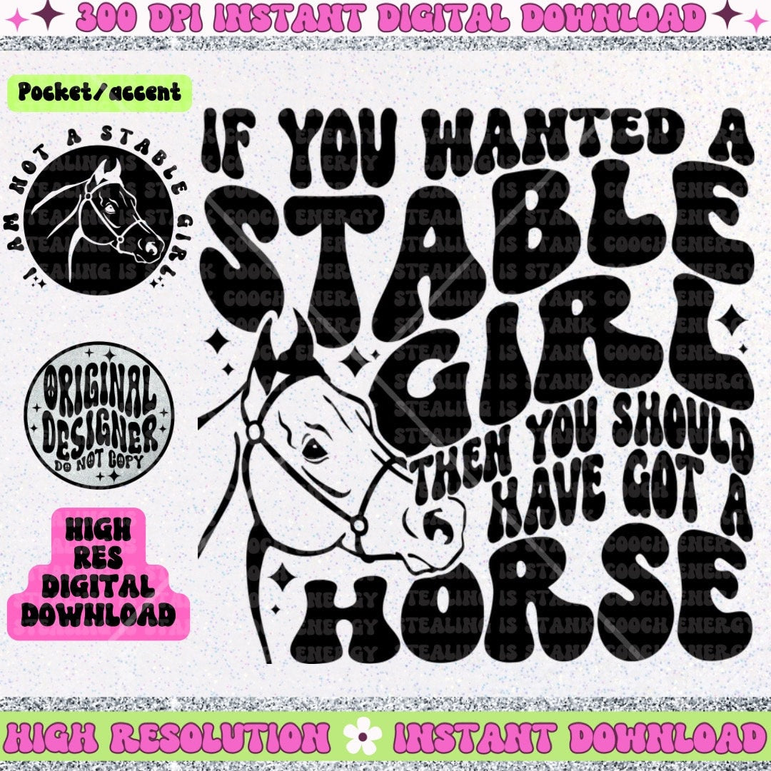 If you wanted a stable girl PNG Download