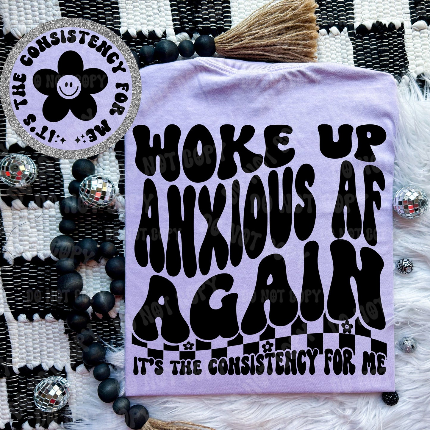 Woke Up Anxious AF Again PNG