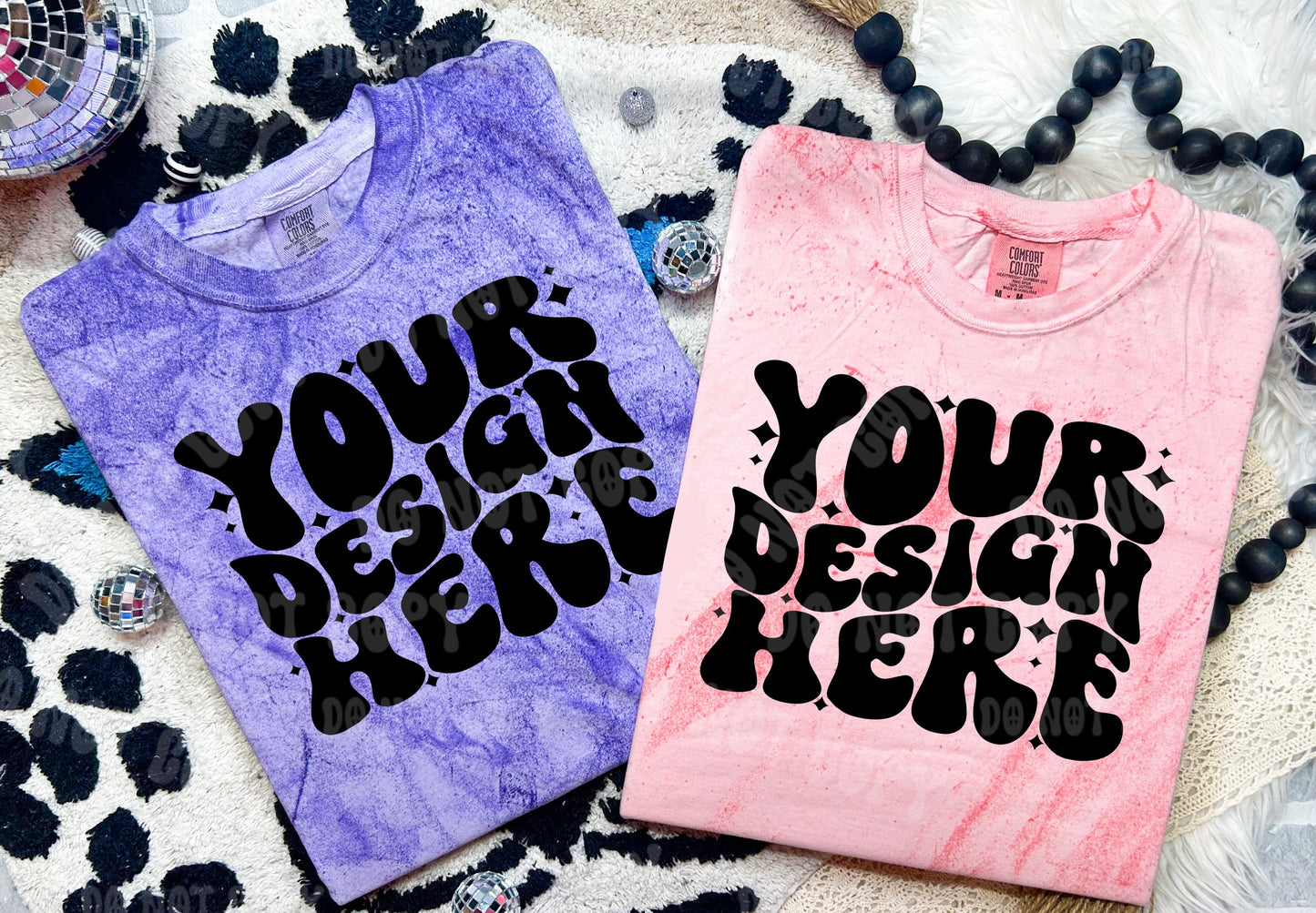 Comfort Colors Colorblast Mockup, CC1745 Amethyst, Hibiscus, front of shirt, digital download