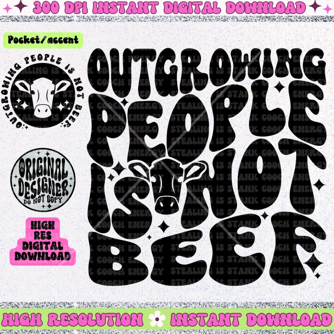 Outgrowing people is not beef PNG