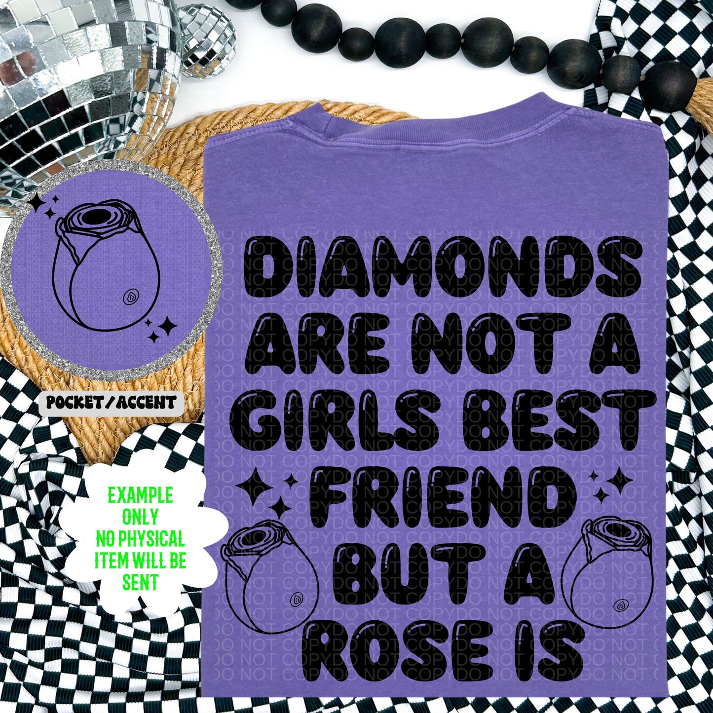 Diamonds are not a girls best friend but a rose is PNG