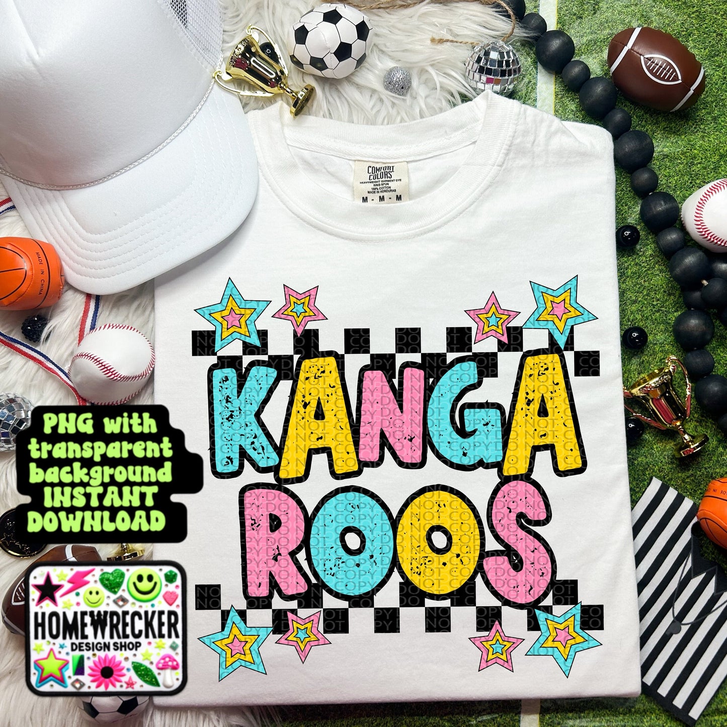 Retro Distressed Mascot PNG kangaroos | Homewrecker Design Shop
