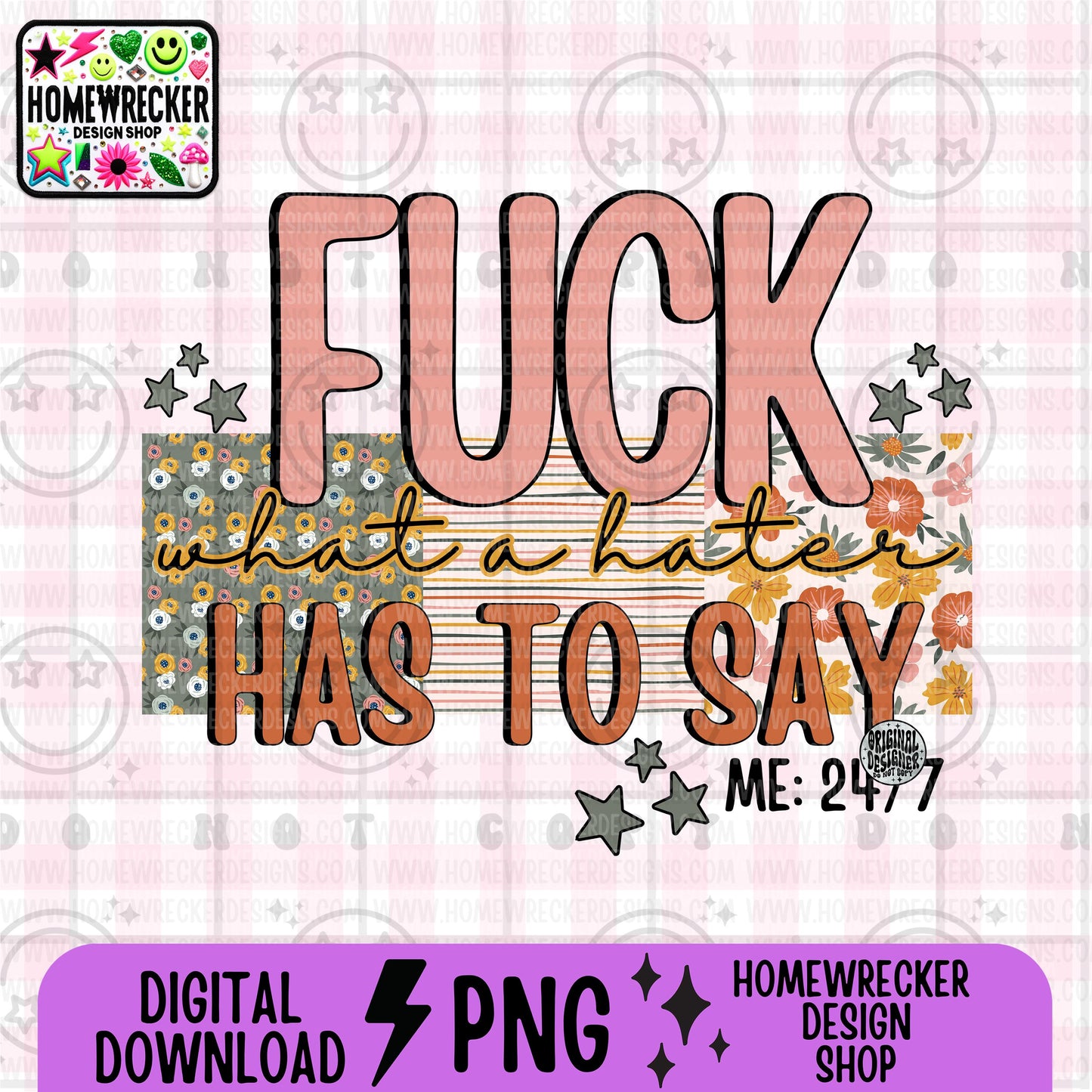 F what a hater has to say, PNG digital download