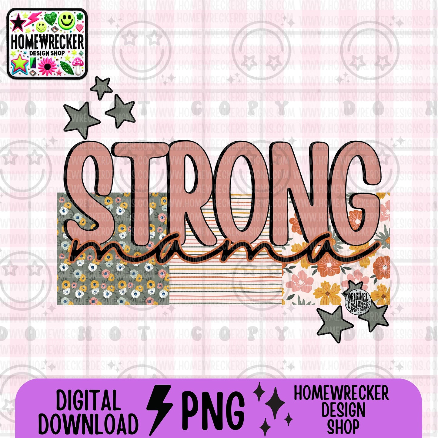 Strong mama PNG digital download