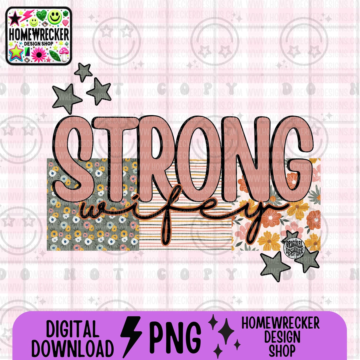 Strong wifey PNG digital download