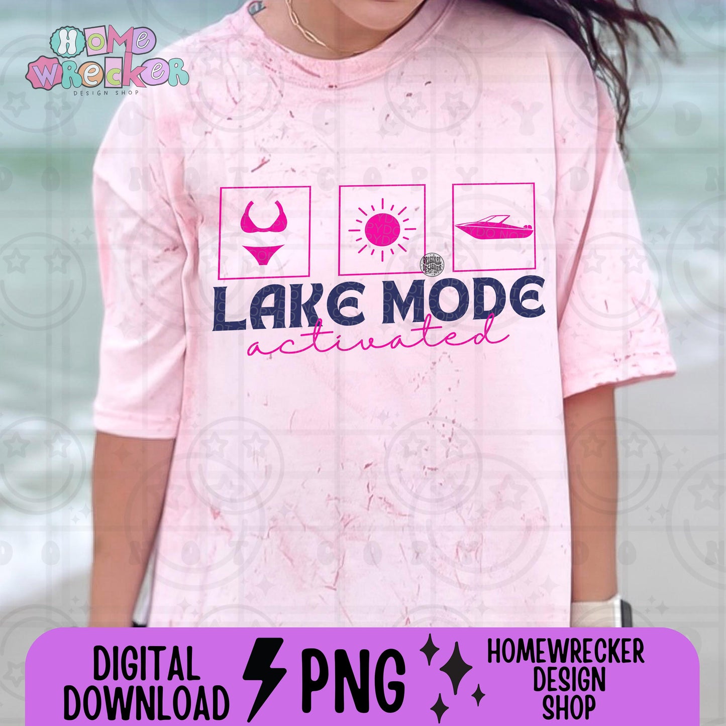 Lake mode activated summer png designs lake river boating summer sports sunshine digital download for tshirts stickers tumblers sublimation