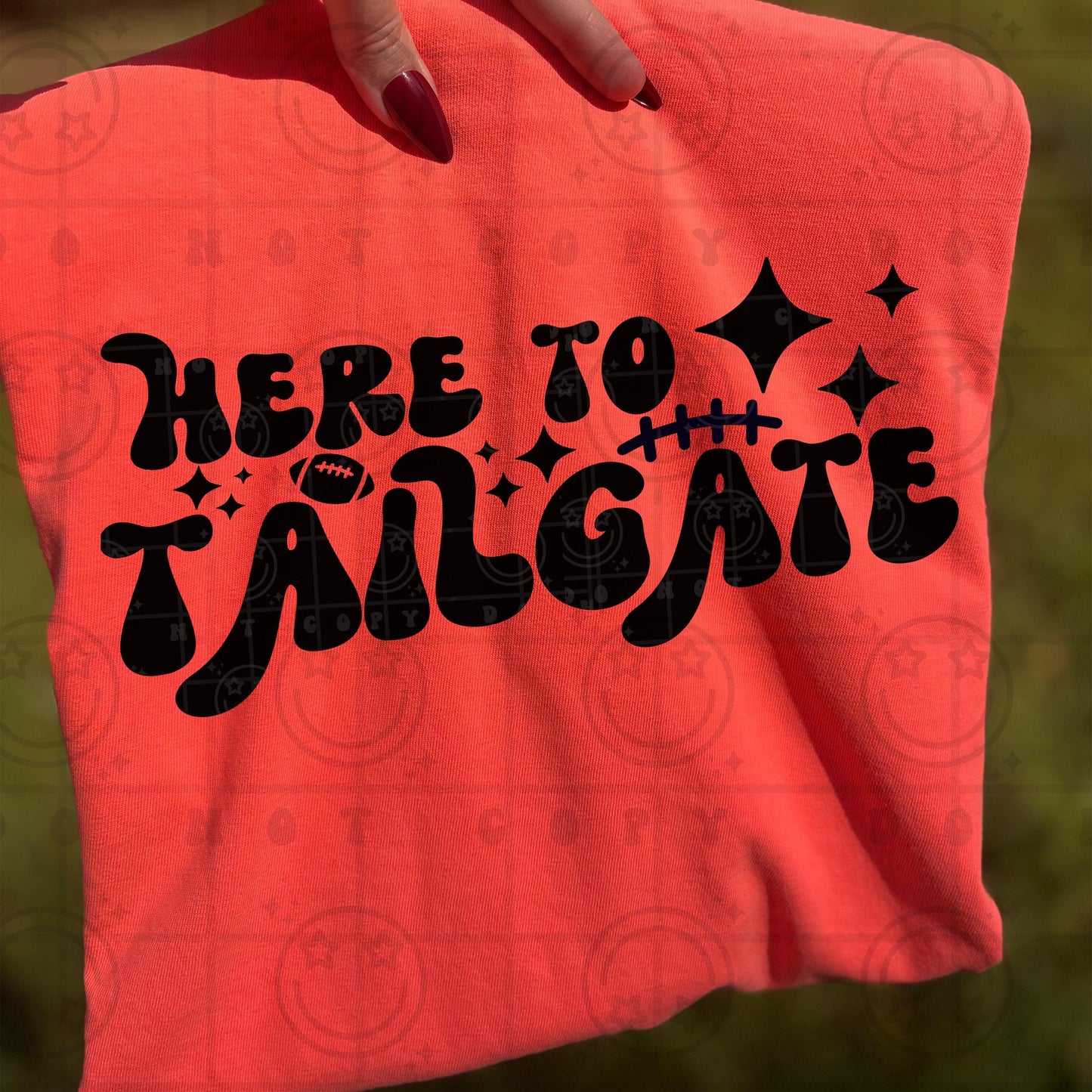 Here to Tailgate Football PNG