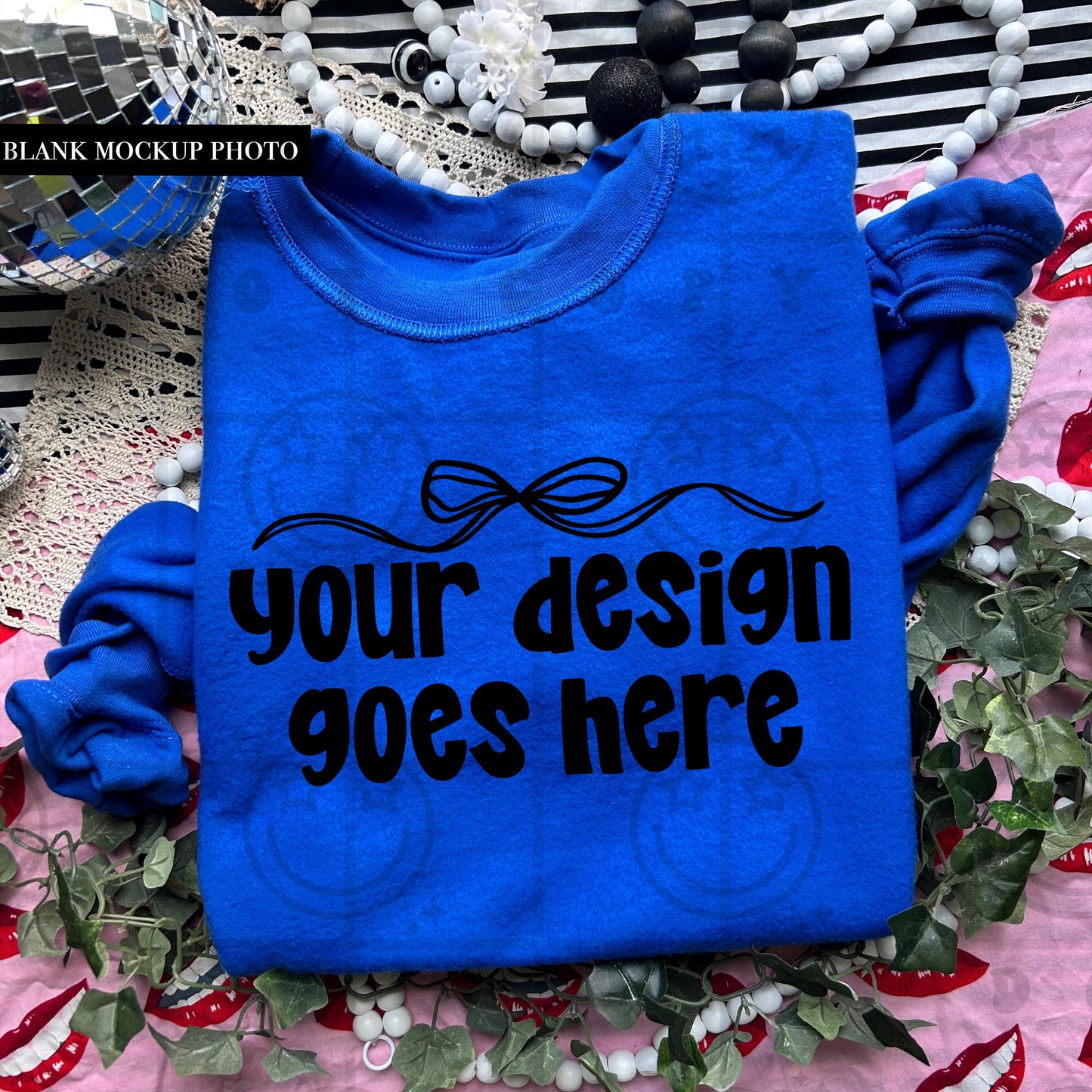inside out sweatshirt mock up, Gildan sweatshirt, g18000, Royal Blue