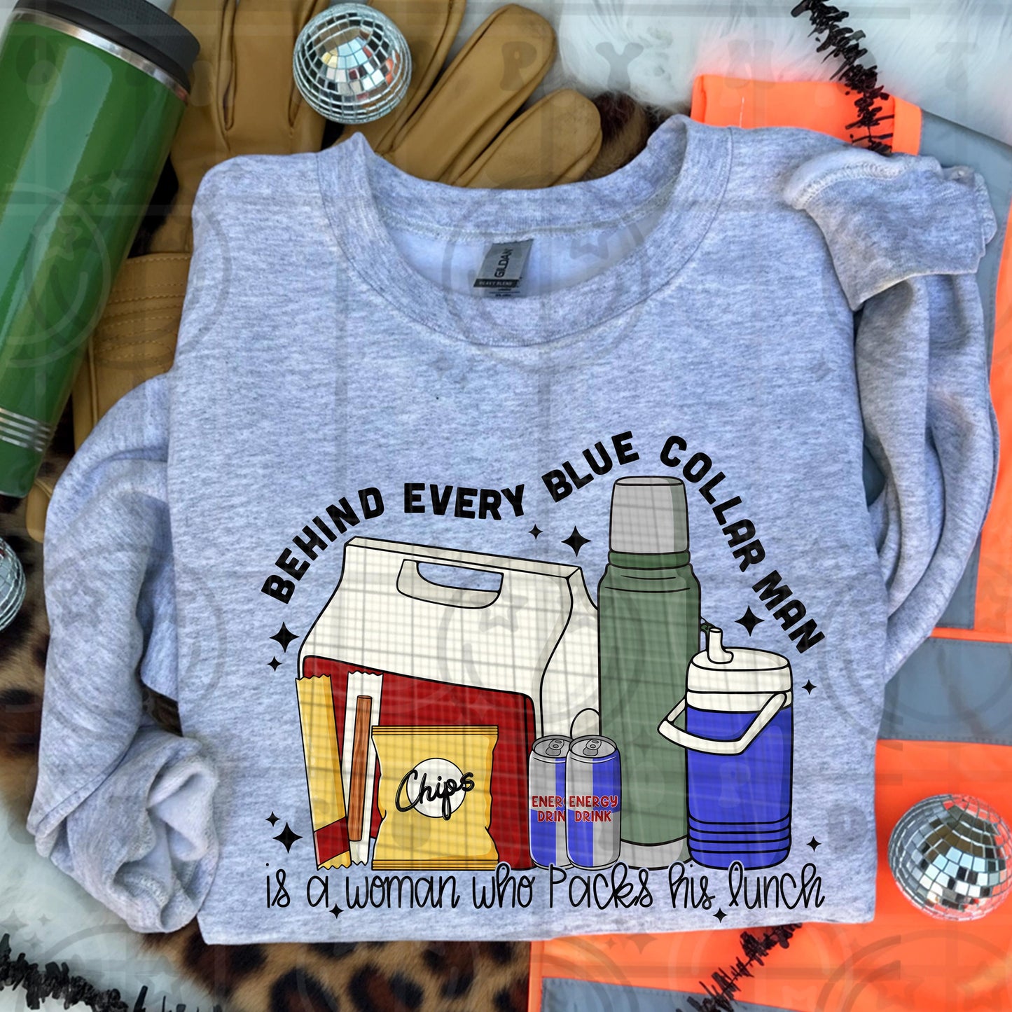 behind every blue collar man is a woman who packs his lunch png blue collar wife quote workwear humor design