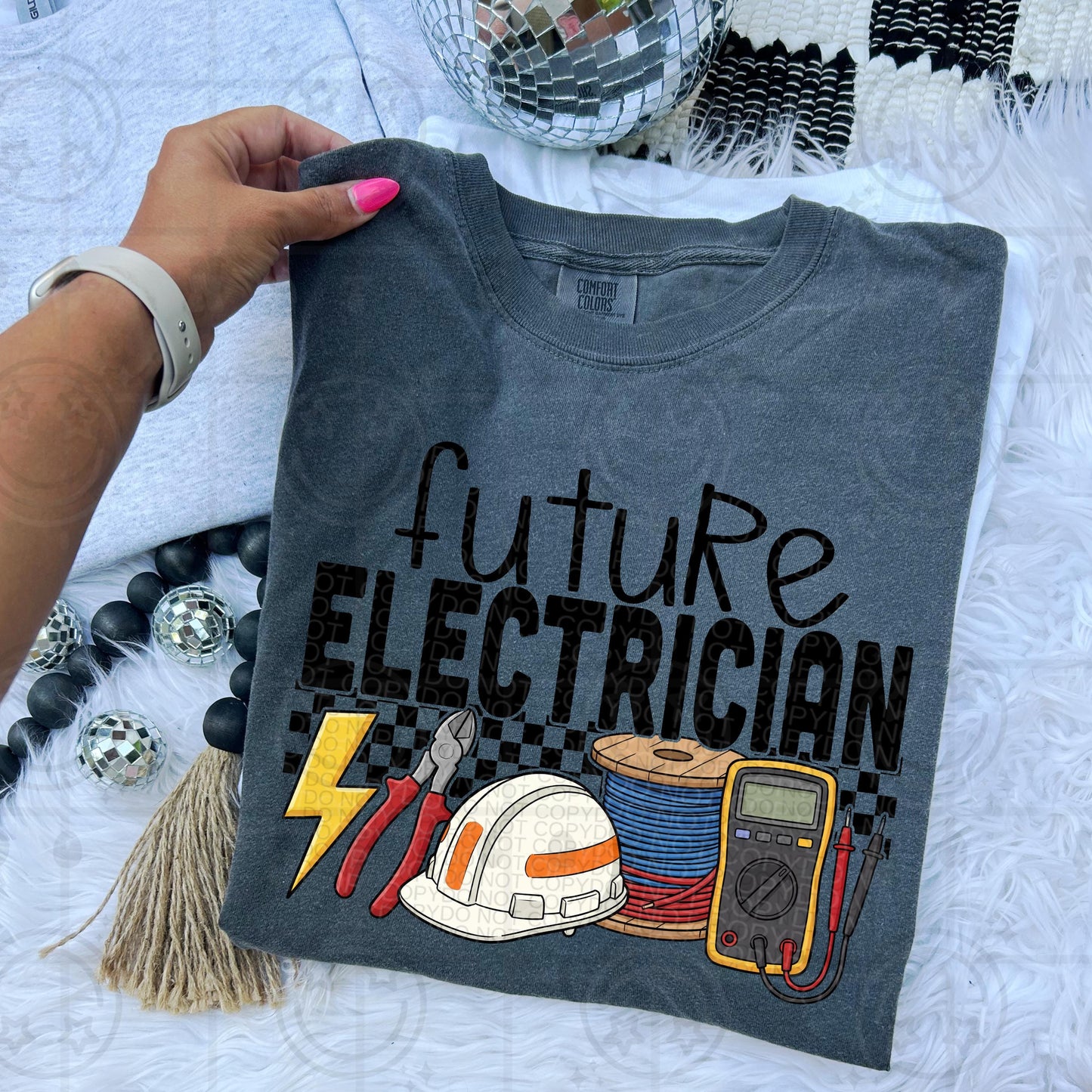 Future Electrician PNG Digital Download Funny Trade Humor Electrical Tool Illustration