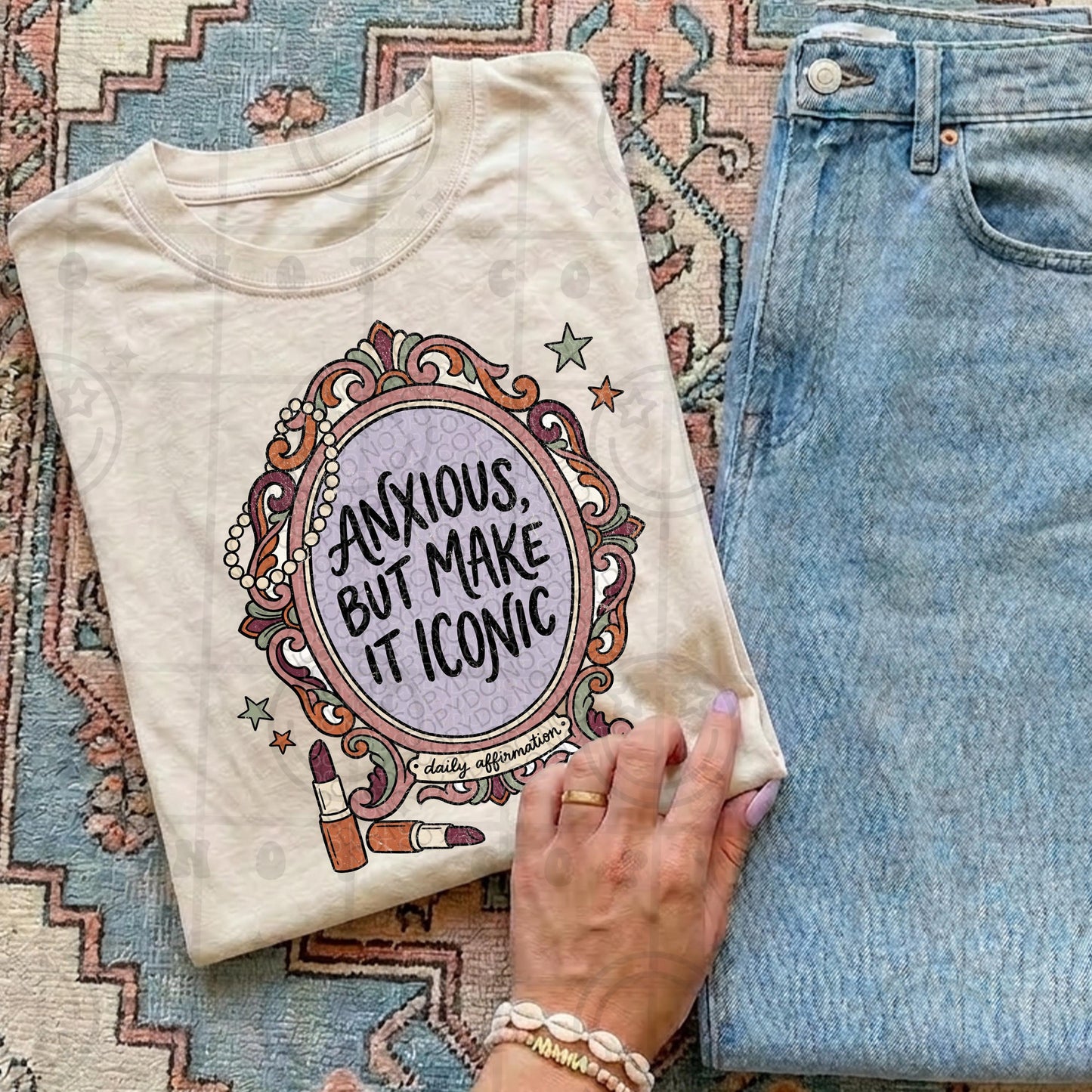 Anxious but make it iconic PNG digital download