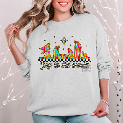 Joy to the World Nativity Brushstrokes