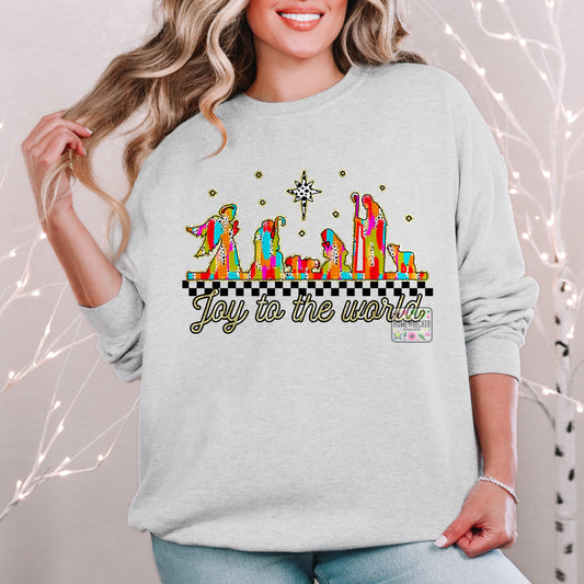 Joy to the World Nativity Brushstrokes