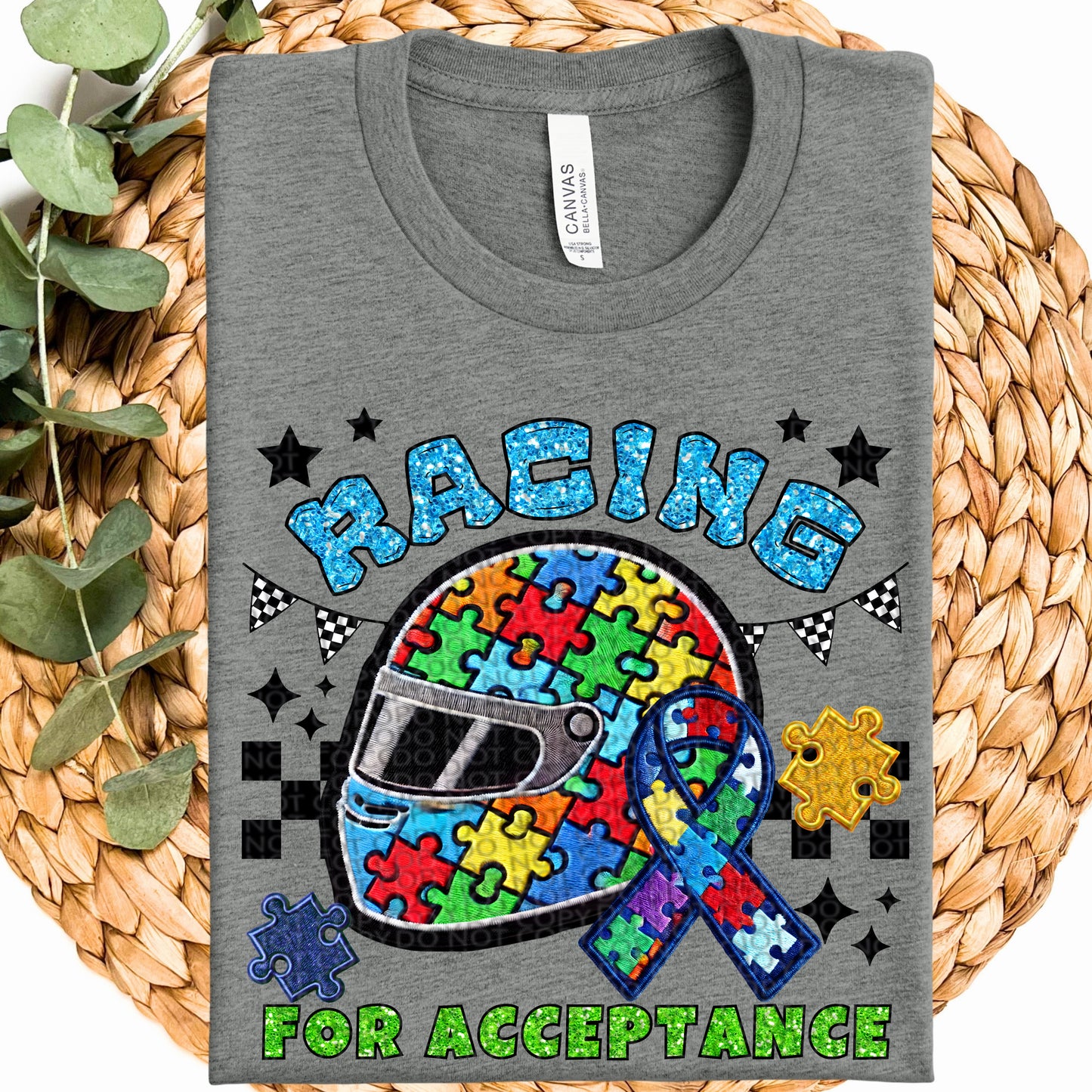 Racing for Acceptance Autism Awareness PNG