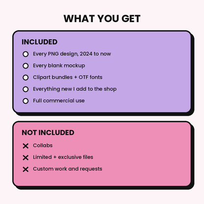 Own The Whole Shop | Every PNG, Mockup, Clipart Element + Font in One Google Drive