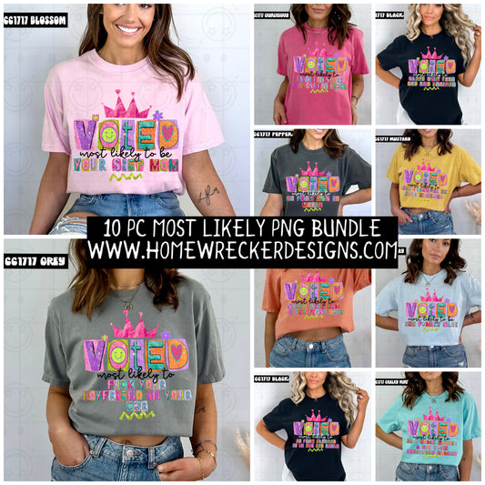 Voted Most likely X RATED Bundle | 10 designs with Black + White versions INCLUDED