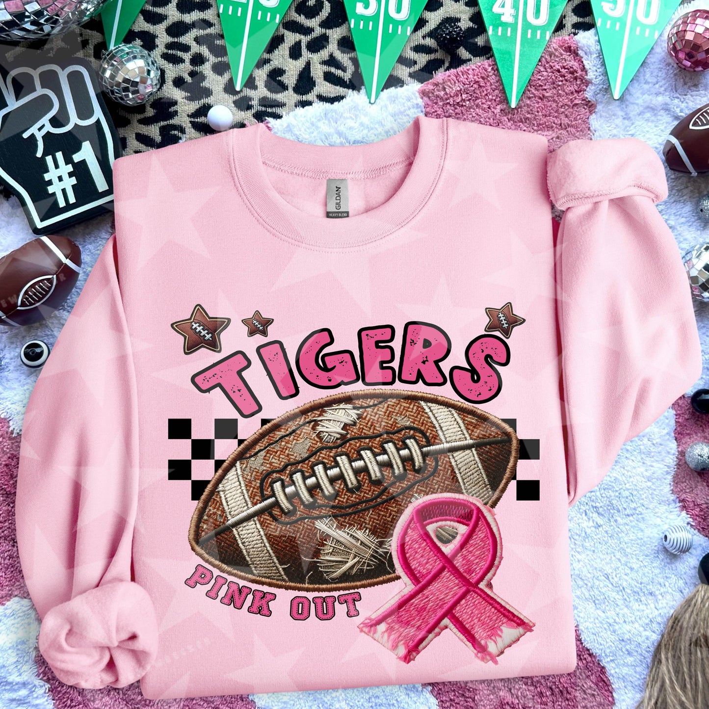 Tigers Pink Out BC Awareness Team Spirit Pon