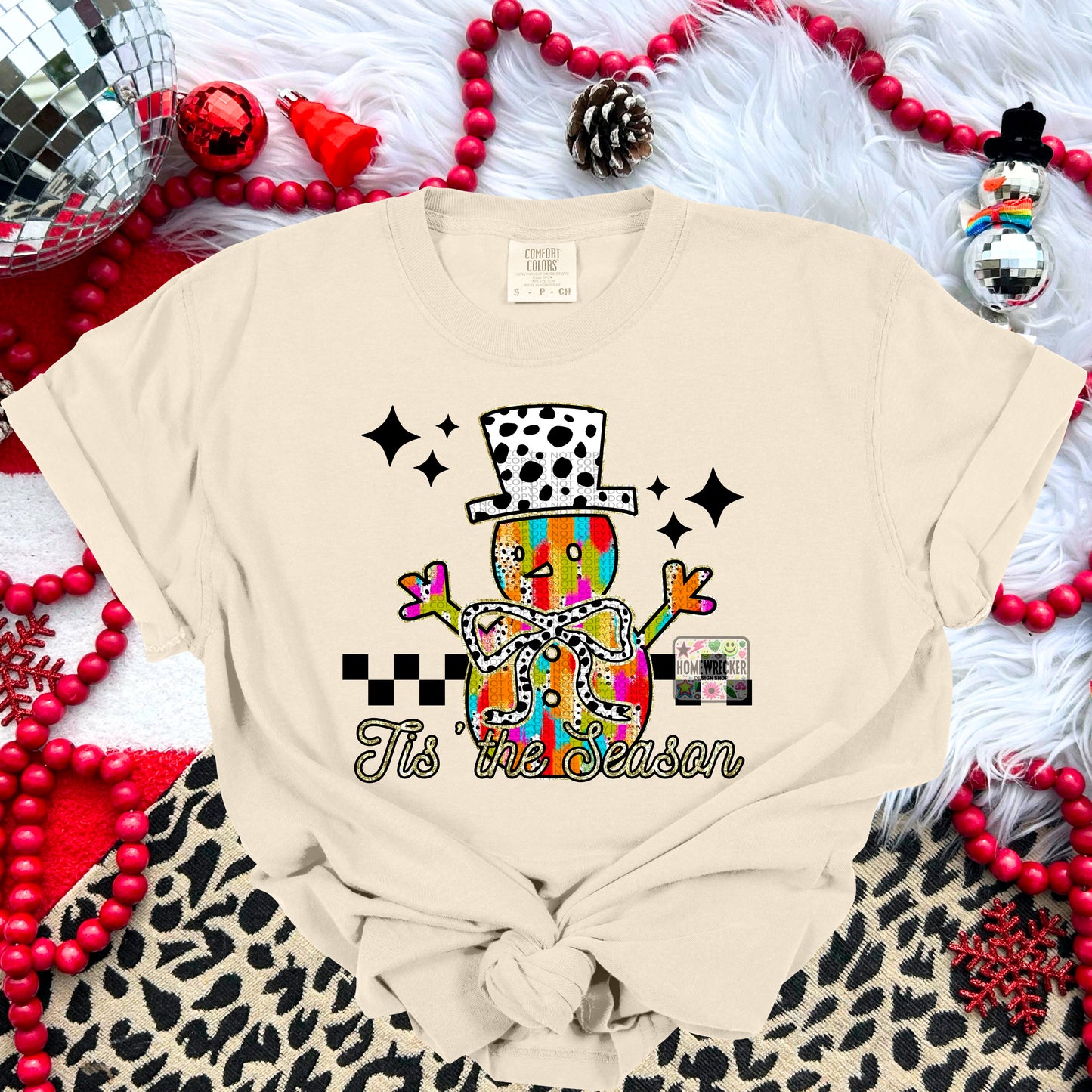 Tis the Season Brushstroke Snowman
