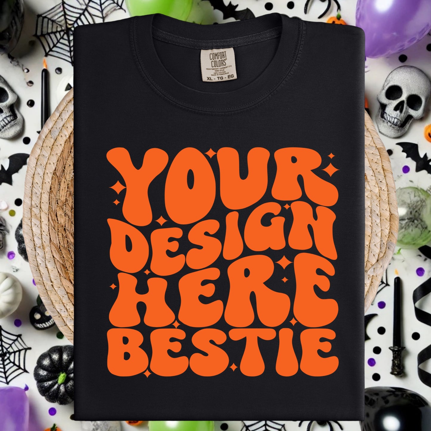 Comfort Colors |CC1717 Mockup | Halloween | Black