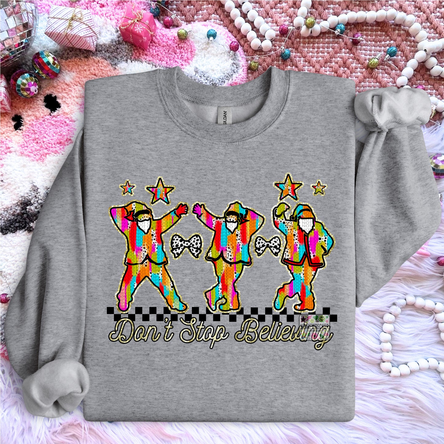 Don’t Stop Believing Brushstroke Santas