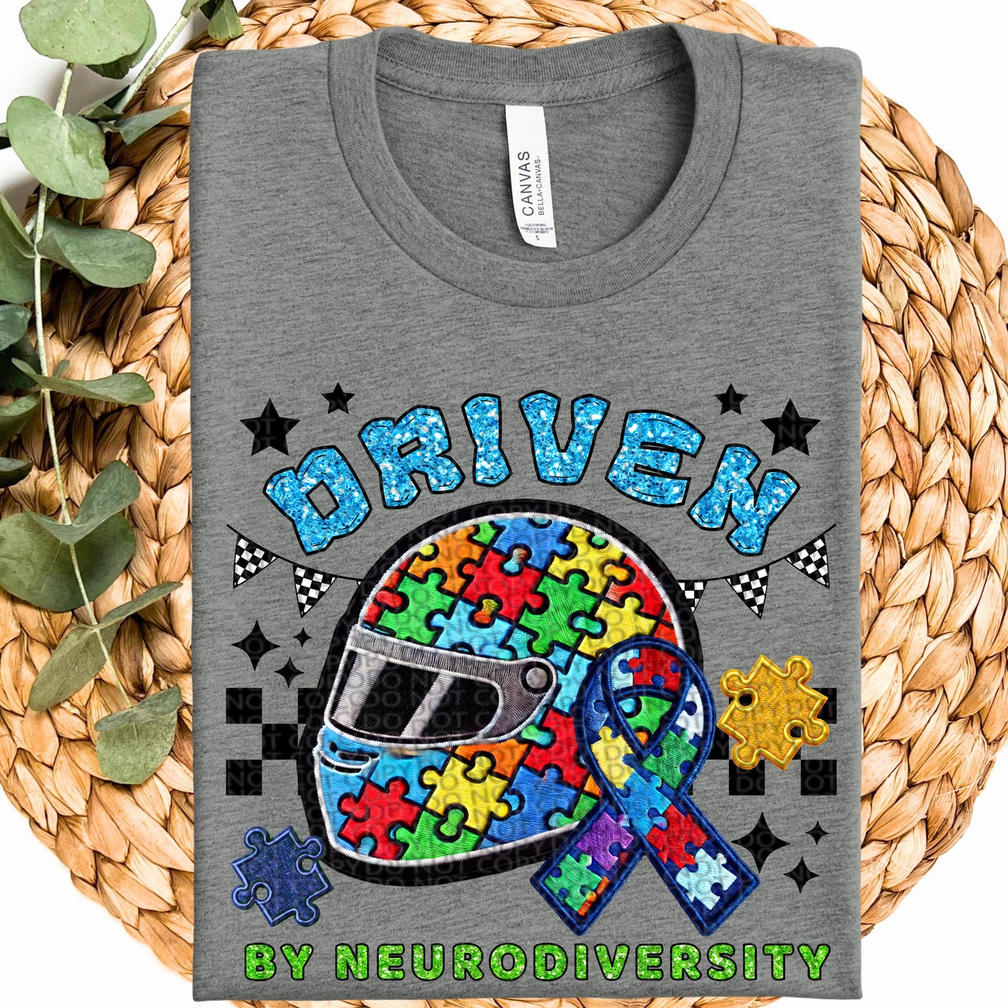 Driven by Neurodiversity Autism Awareness PNG