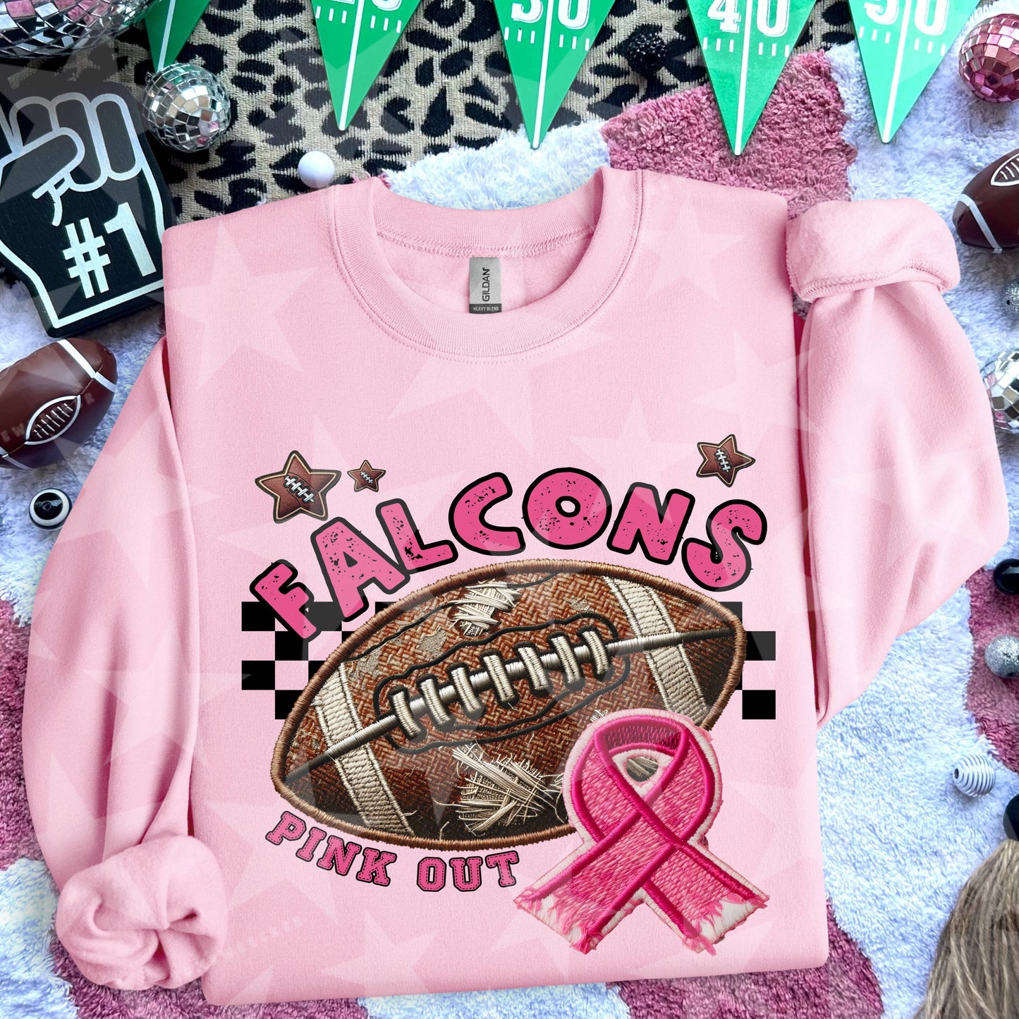 Falcons Pink Out BC Awareness Team Spirit PNG