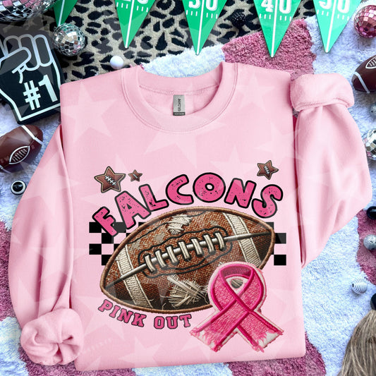 Falcons Pink Out BC Awareness Team Spirit PNG