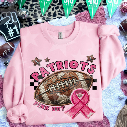 Patriots Pink Out BC Awareness Team Spirit Pon