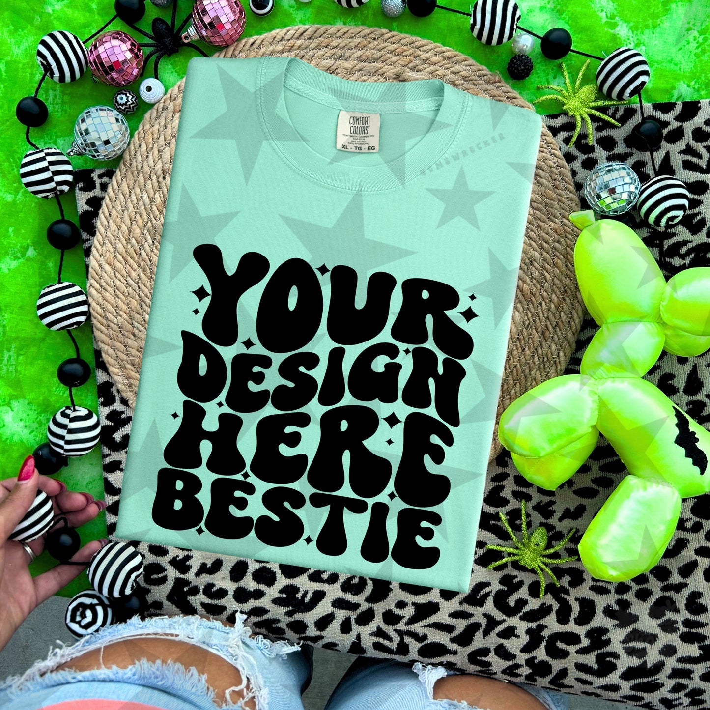 Comfort Colors |CC1717 Mockup | Halloween | Island Reef