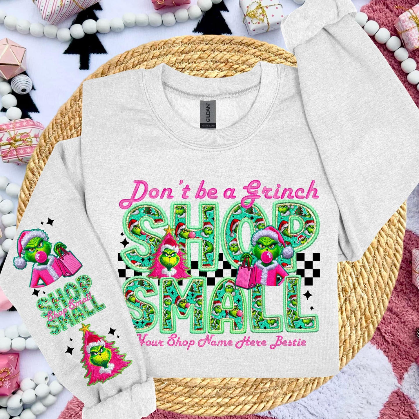 Dont be a Gr*nch & Shop Small CUSTOM PNG + Mockup *tat 3-5 biz days*