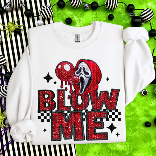 Blow Me| Halloween Faux Embroidery PNG