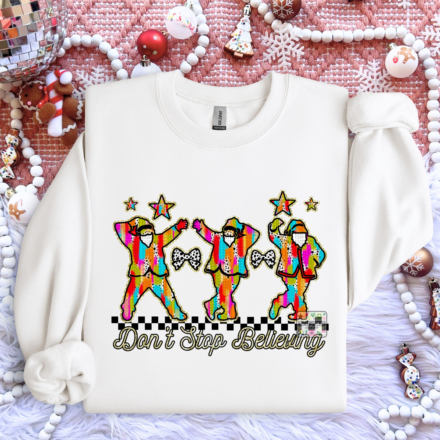 Don’t Stop Believing Brushstroke Santas