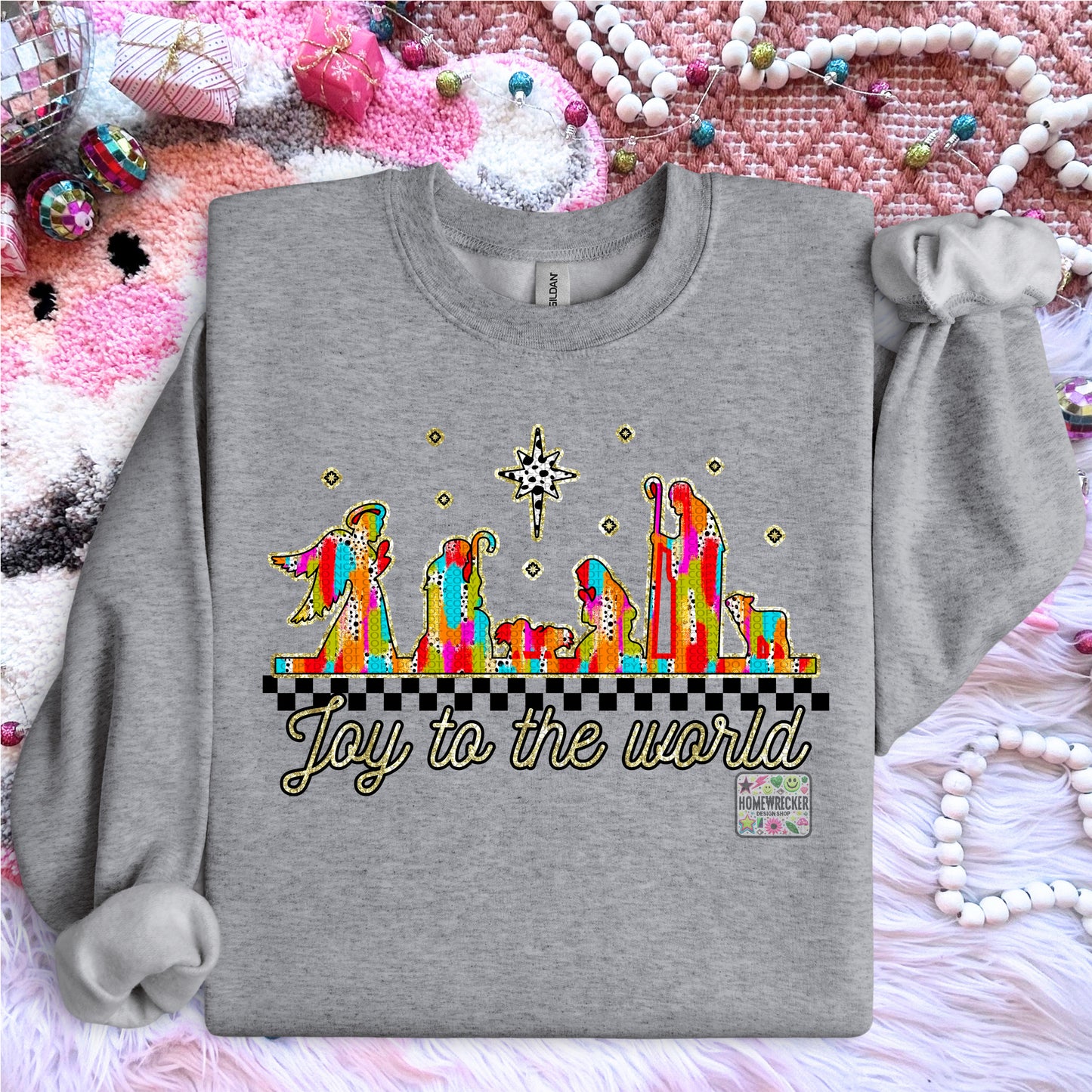 Joy to the World Nativity Brushstrokes