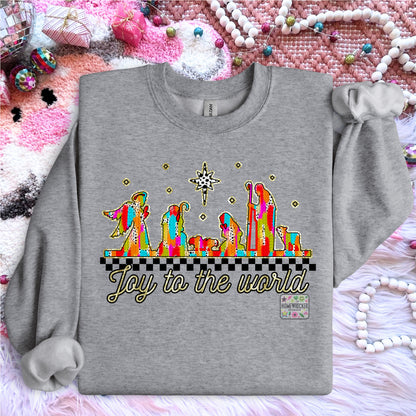 Joy to the World Nativity Brushstrokes