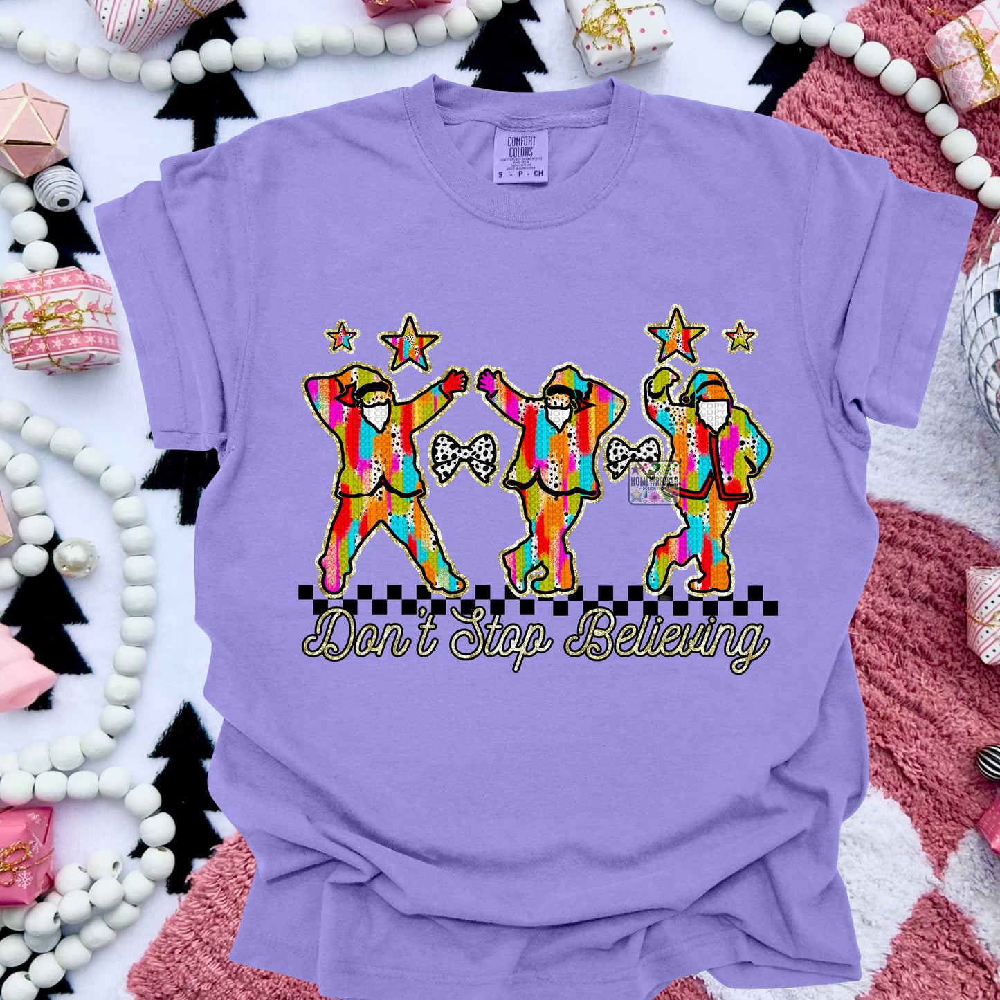 Don’t Stop Believing Brushstroke Santas