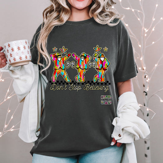Don’t Stop Believing Brushstroke Santas
