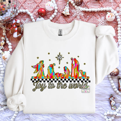 Joy to the World Nativity Brushstrokes