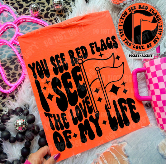 You see red flags I see the love of my life PNG download