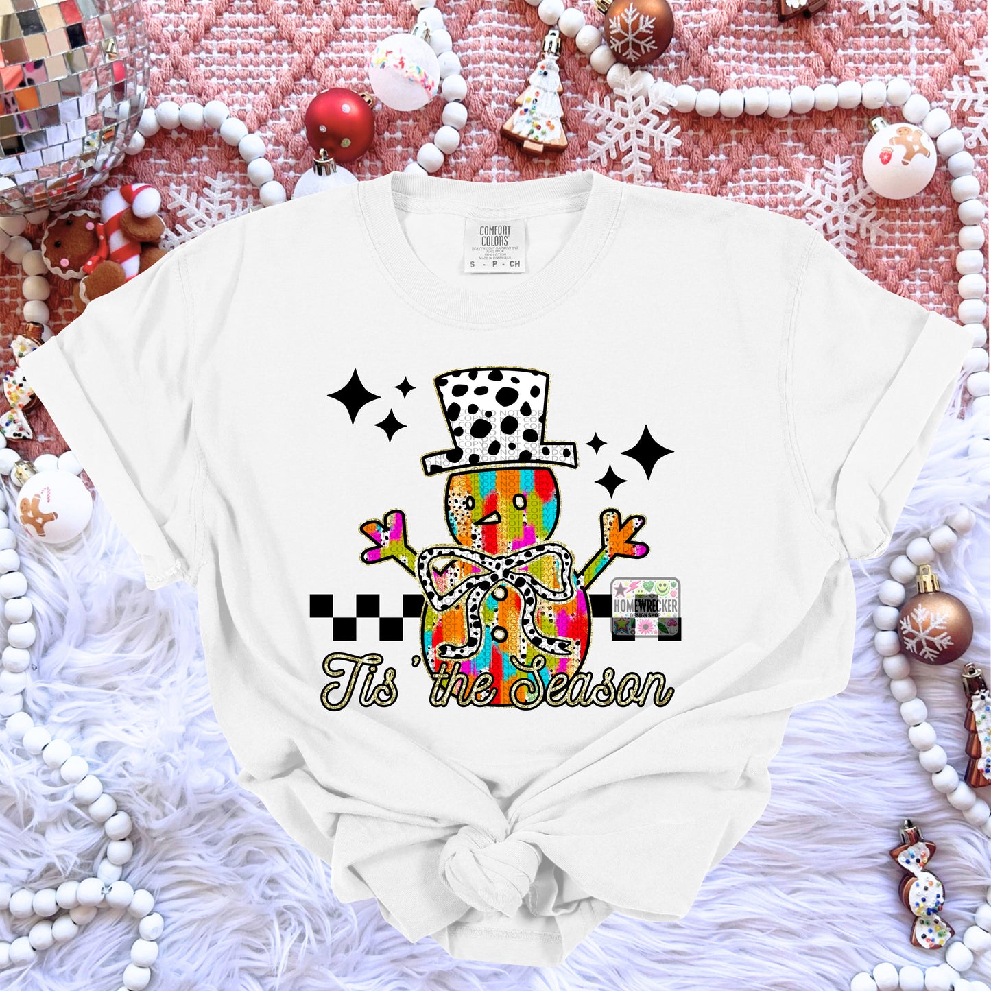 Tis the Season Brushstroke Snowman
