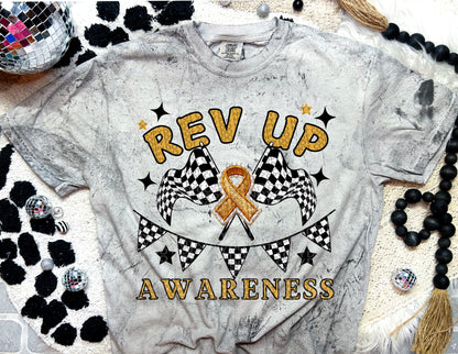 Rev up awareness GOLD Childhood cancer Awareness PNG