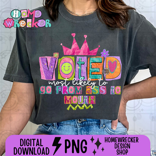Voted Most likely to go from ass to mouth PNG
