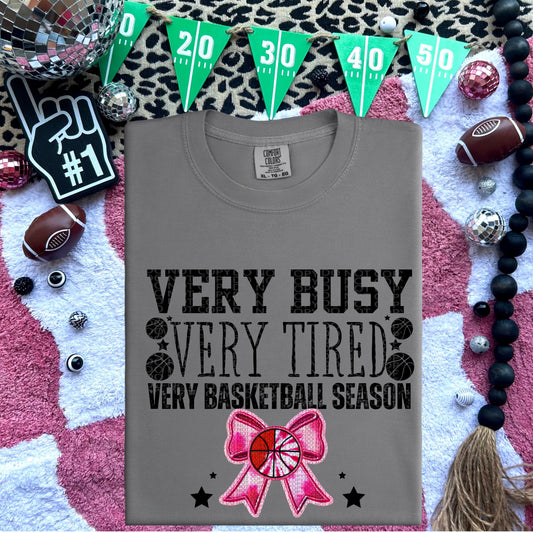 Very Basketball Season | Faux Embroidery Sport School Spirit PNG