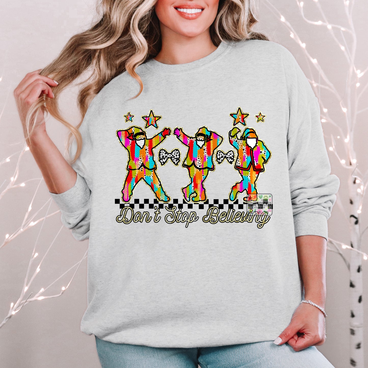 Don’t Stop Believing Brushstroke Santas
